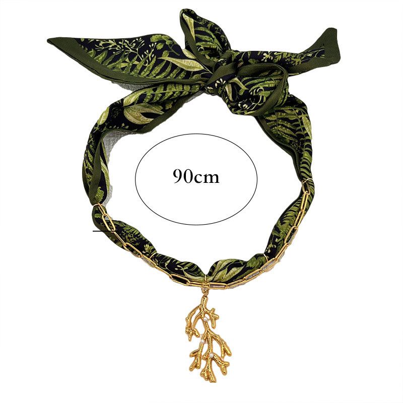 Coral Silk Necklace