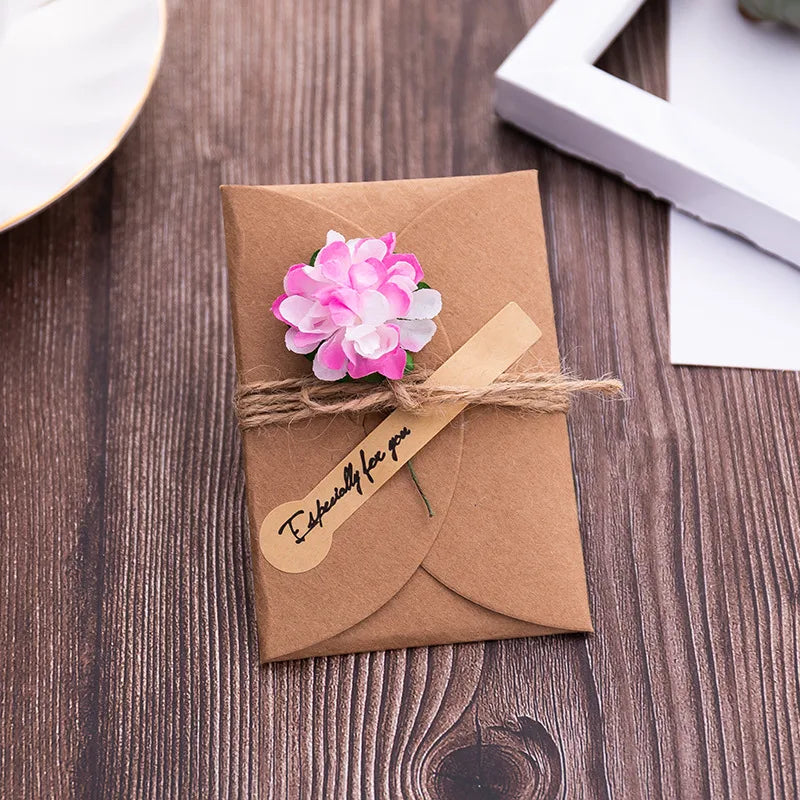 Small Craft Flower Handwritten Gift Card