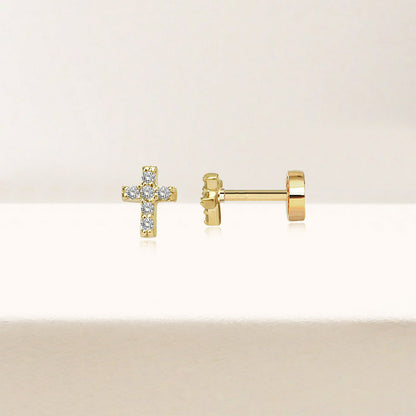 Cross | Sterling Silver Flat Back Stud