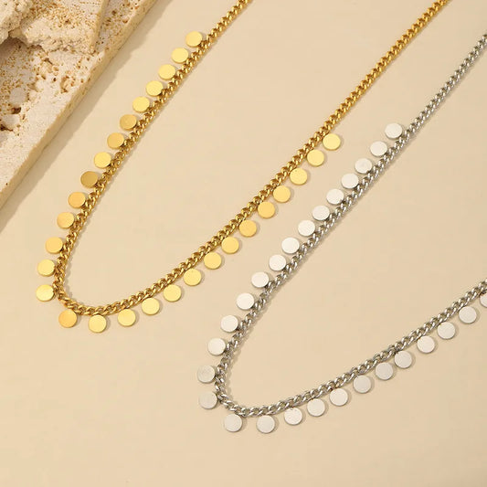 Curb Disc Necklace