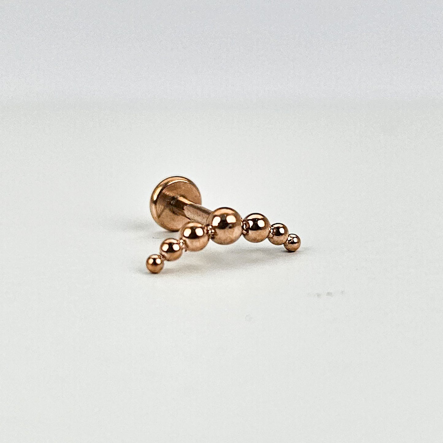 Curve Rose Gold | Stainless Steel Flat Back Stud