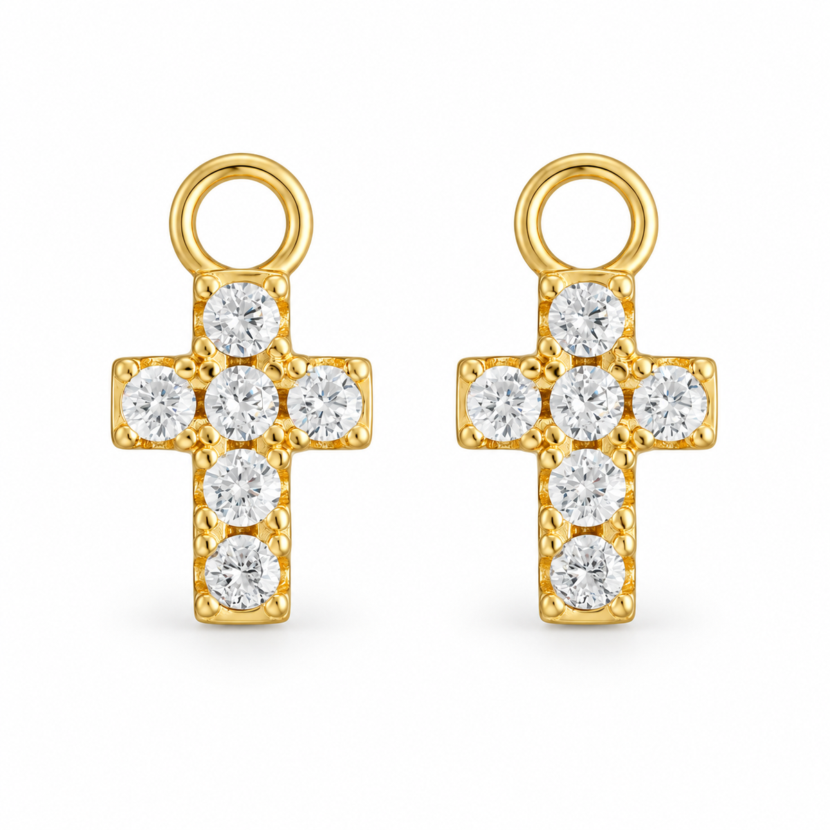 CZ Cross | Sterling Silver Earring Charms