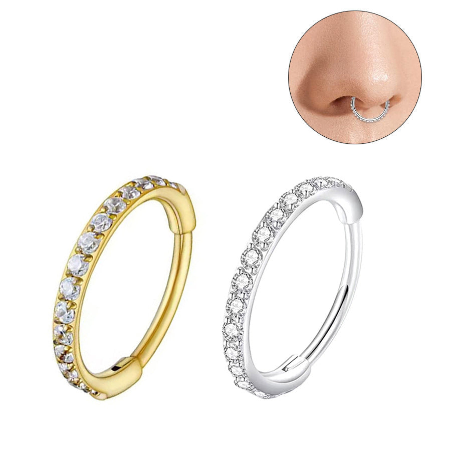 8mm CZ Luxe | Stainless Steel Clicker Ring