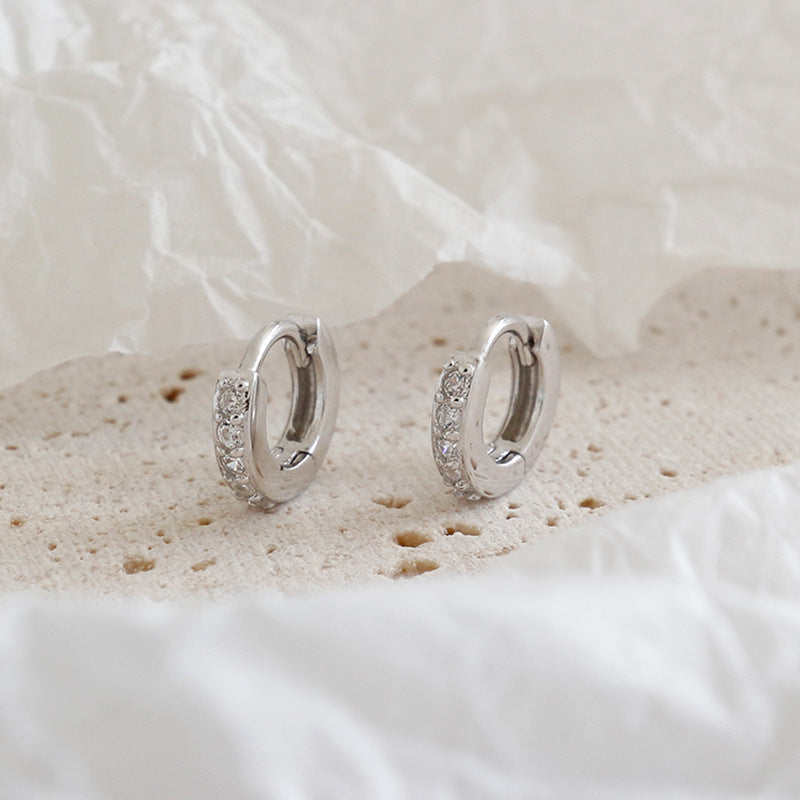Itty Bitty CZ Sleepers in Sterling Silver