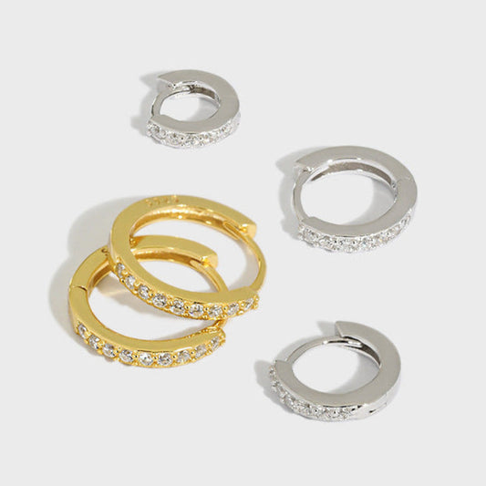 Itty Bitty CZ Sleepers in Sterling Silver