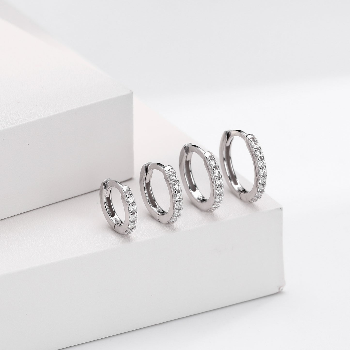 Itty Bitty CZ Sleepers in Sterling Silver