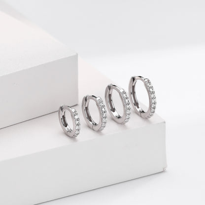Itty Bitty CZ Sleepers in Sterling Silver