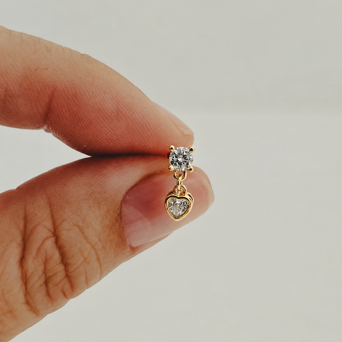 Dangling Heart | Screw Ball Stud