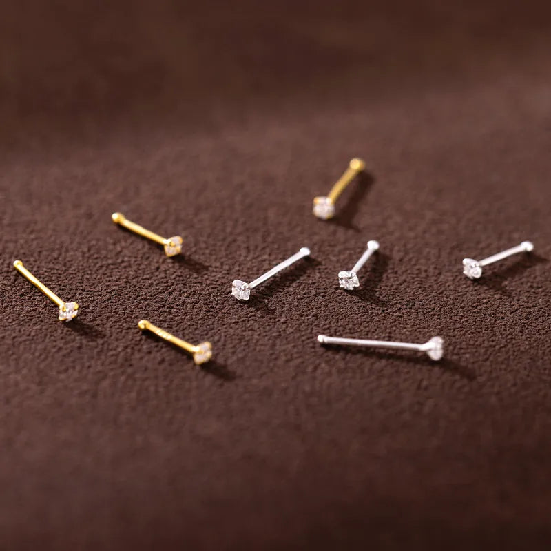 Diamante Nose Pin | Sterling Silver
