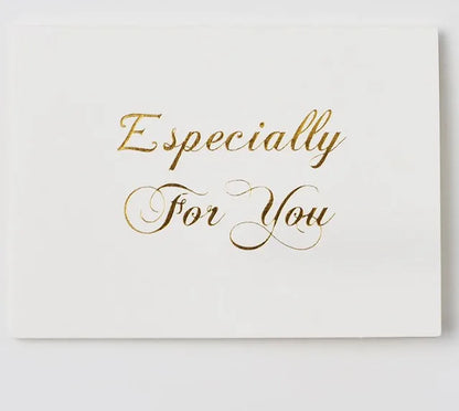 Small Gold Embossed Handwritten Gift Card