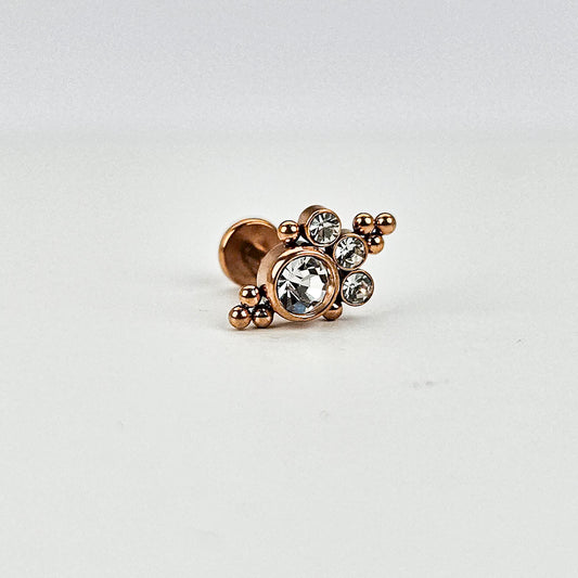 Ethereal Rose Gold | Stainless Steel Flat Back Stud