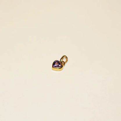 Birthstone Heart Charms