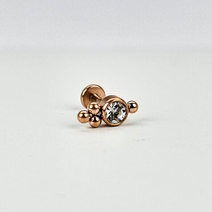 Flair Rose Gold | Stainless Steel Flat Back Stud