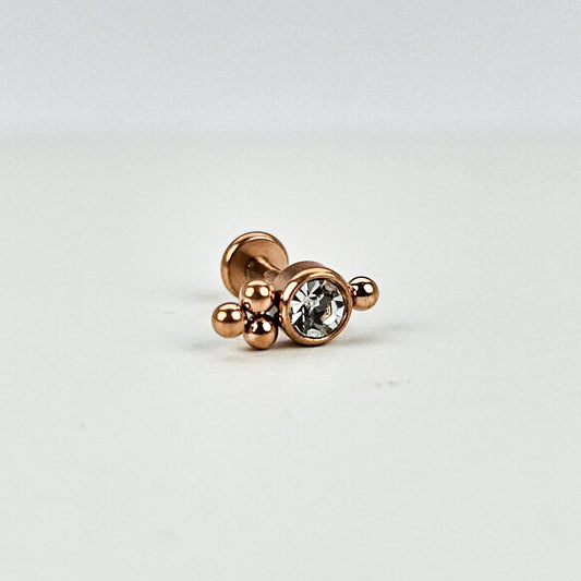Flair Rose Gold | Stainless Steel Flat Back Stud