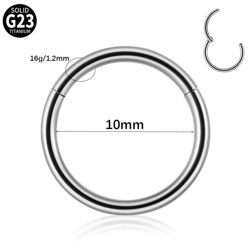 1.2mm | G23 Titanium Seamless Clicker Ring 16G Gauge