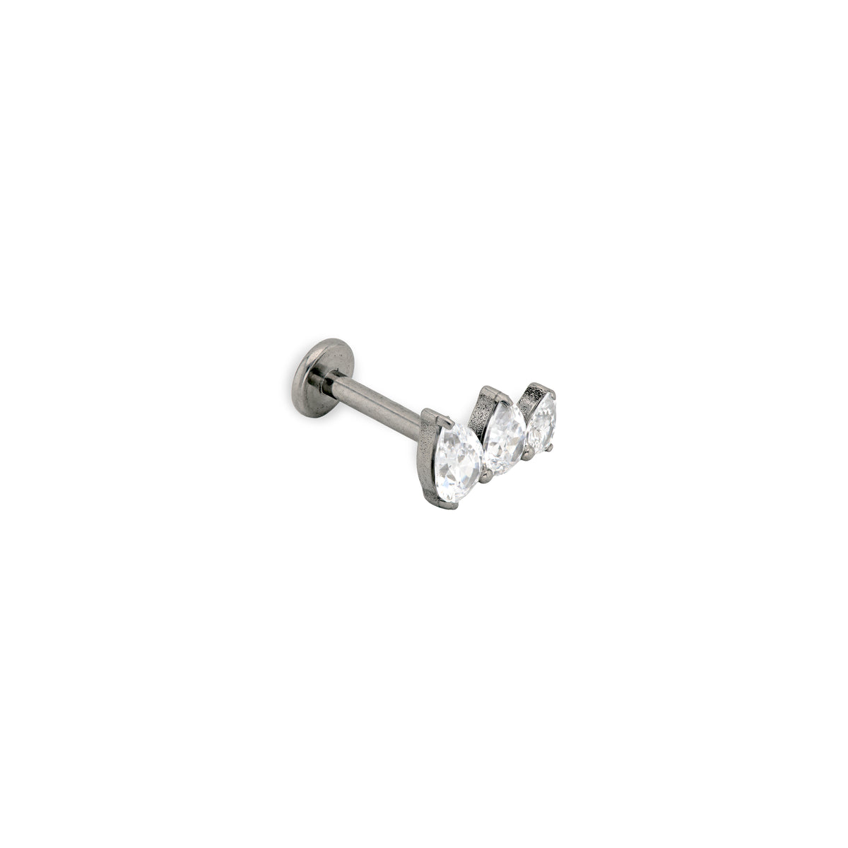 Tide | G23 Titanium Flat Back Stud 16G Gauge