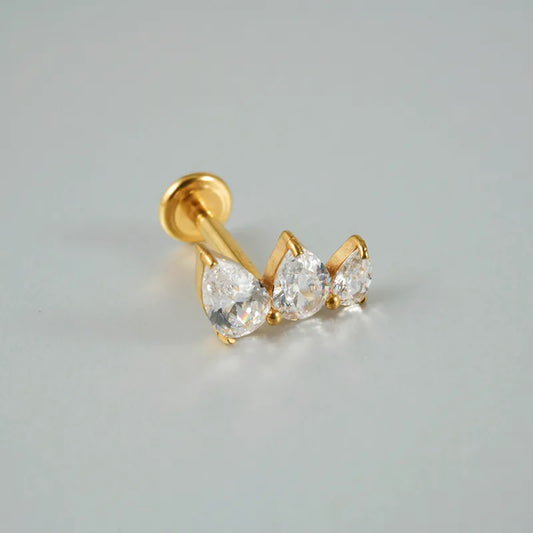 G23 Titanium Tide Flat Back Stud