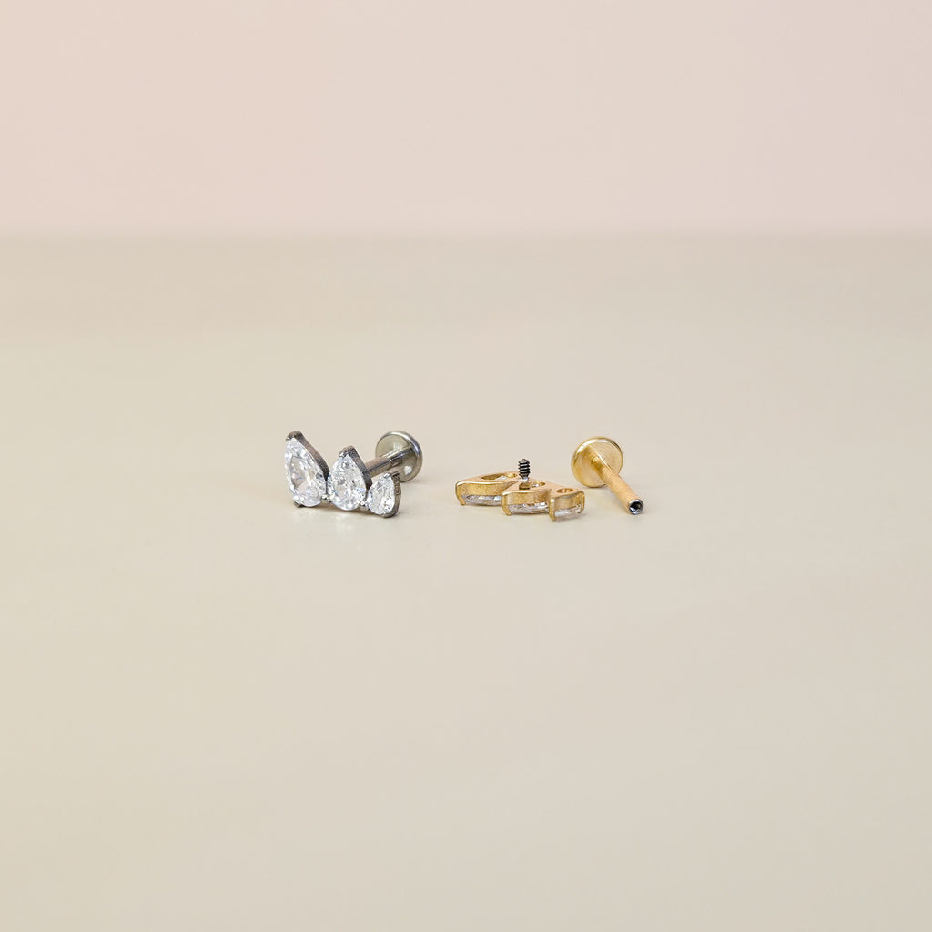Tide | G23 Titanium Flat Back Stud
