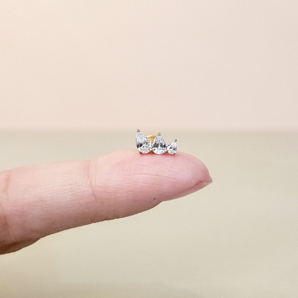 Tide | G23 Titanium Flat Back Stud