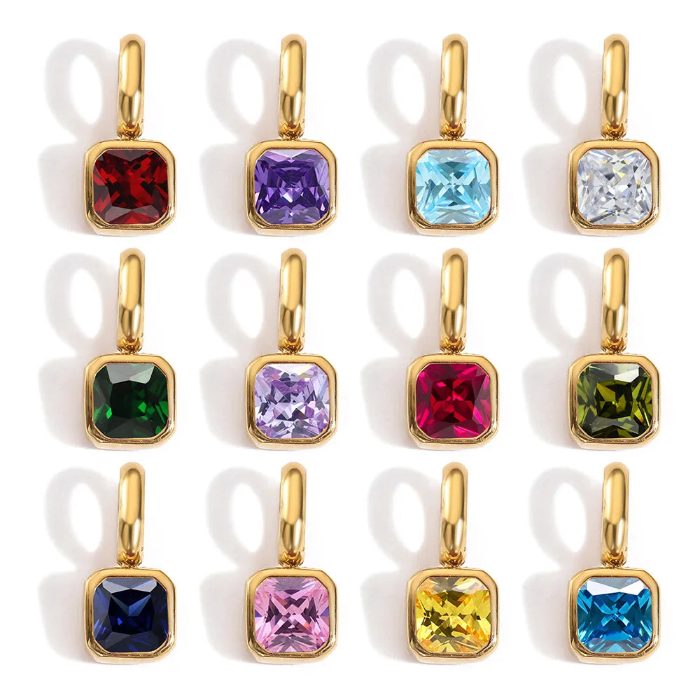 Gold Birthstone Gem Charms