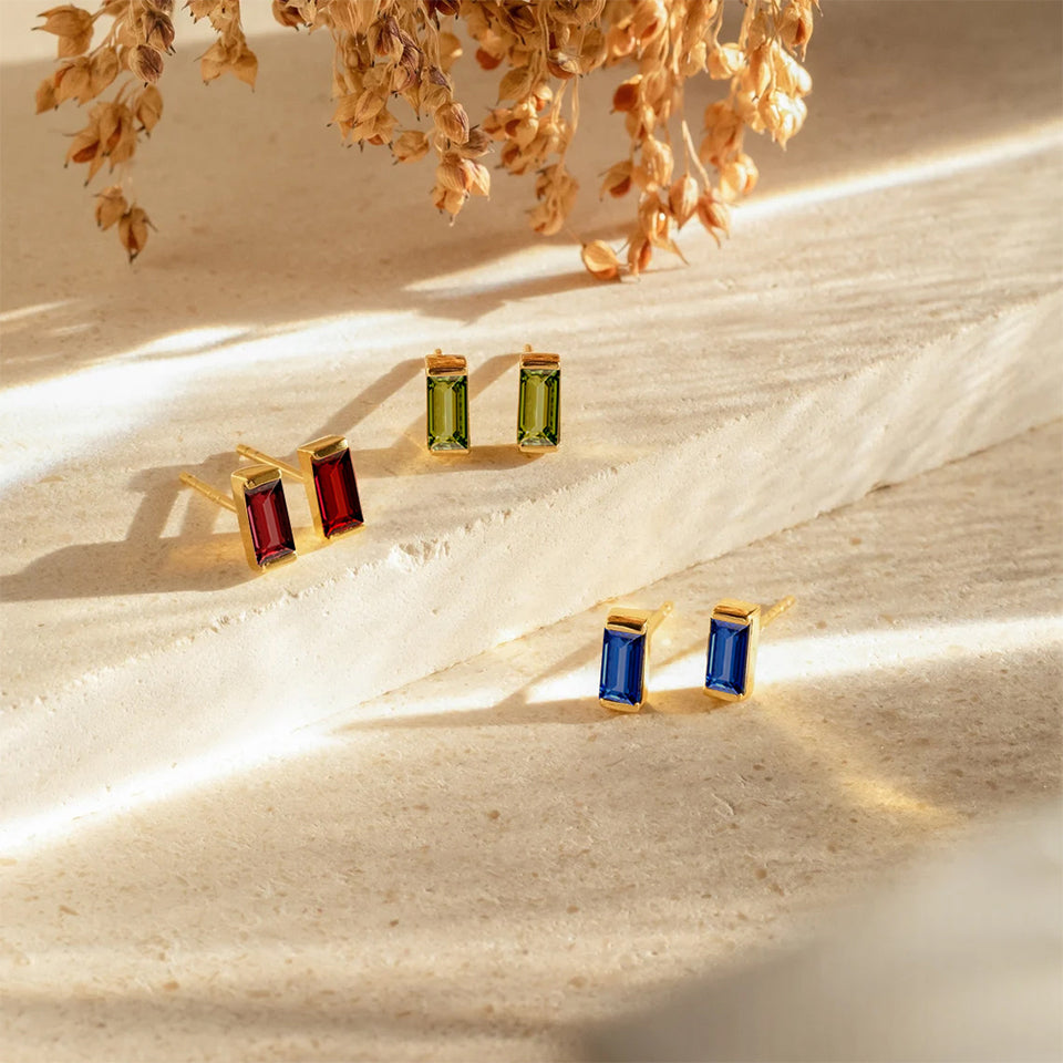 Birthstone Stud Earrings