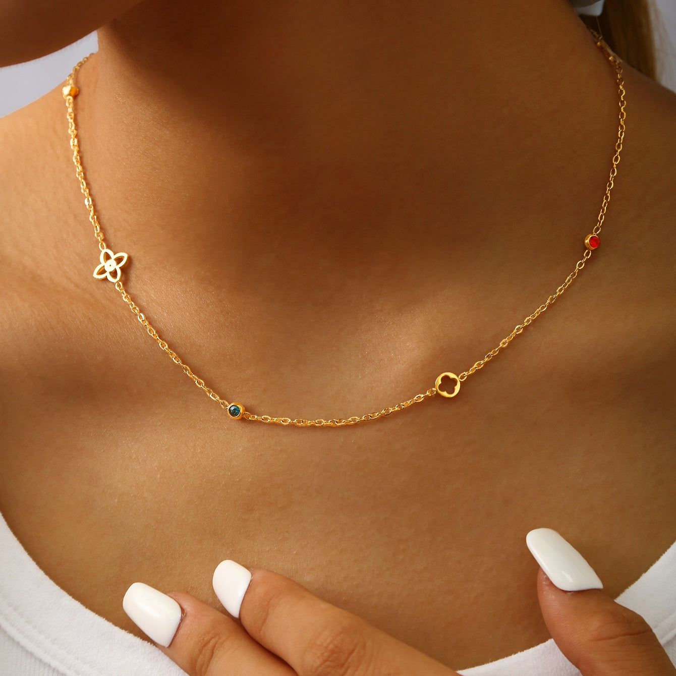 Colour Clover Necklace