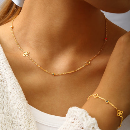 Colour Clover Necklace