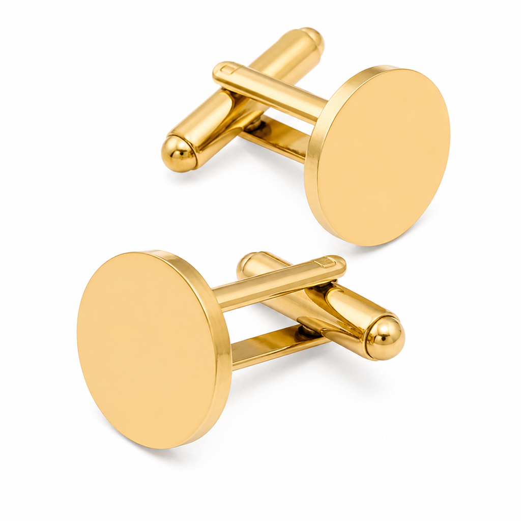 Round Engraved Cufflinks