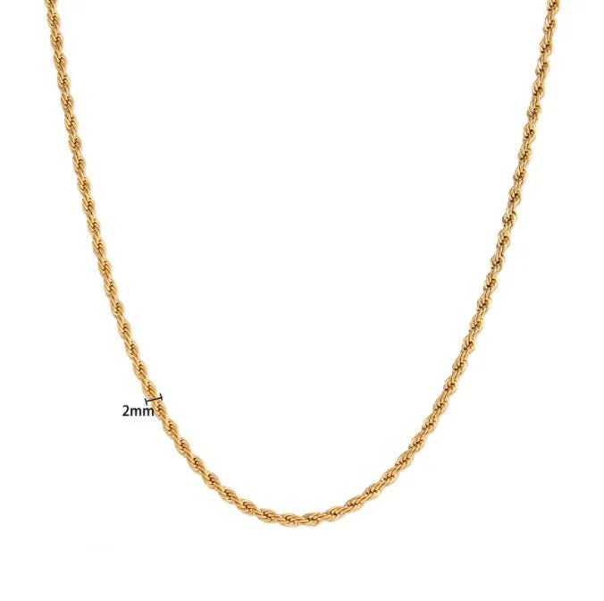 60cm Twisted Chain Necklace
