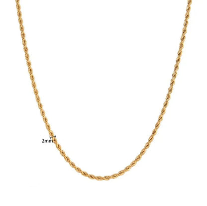 60cm Twisted Chain Necklace