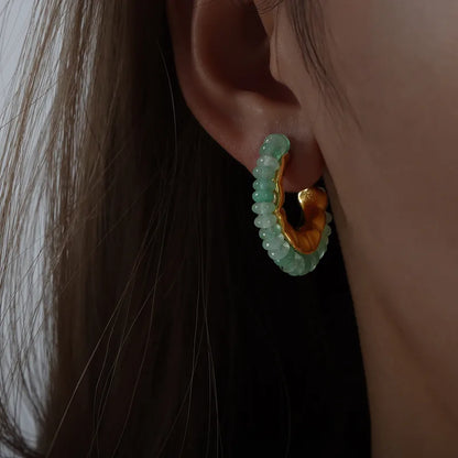 Green Ghost Stone Hoops