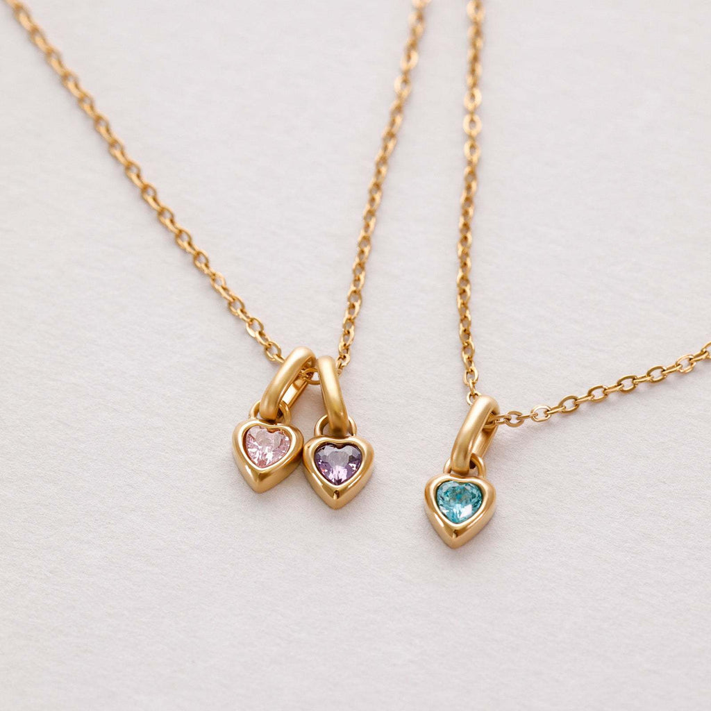 Birthstone Heart Charms