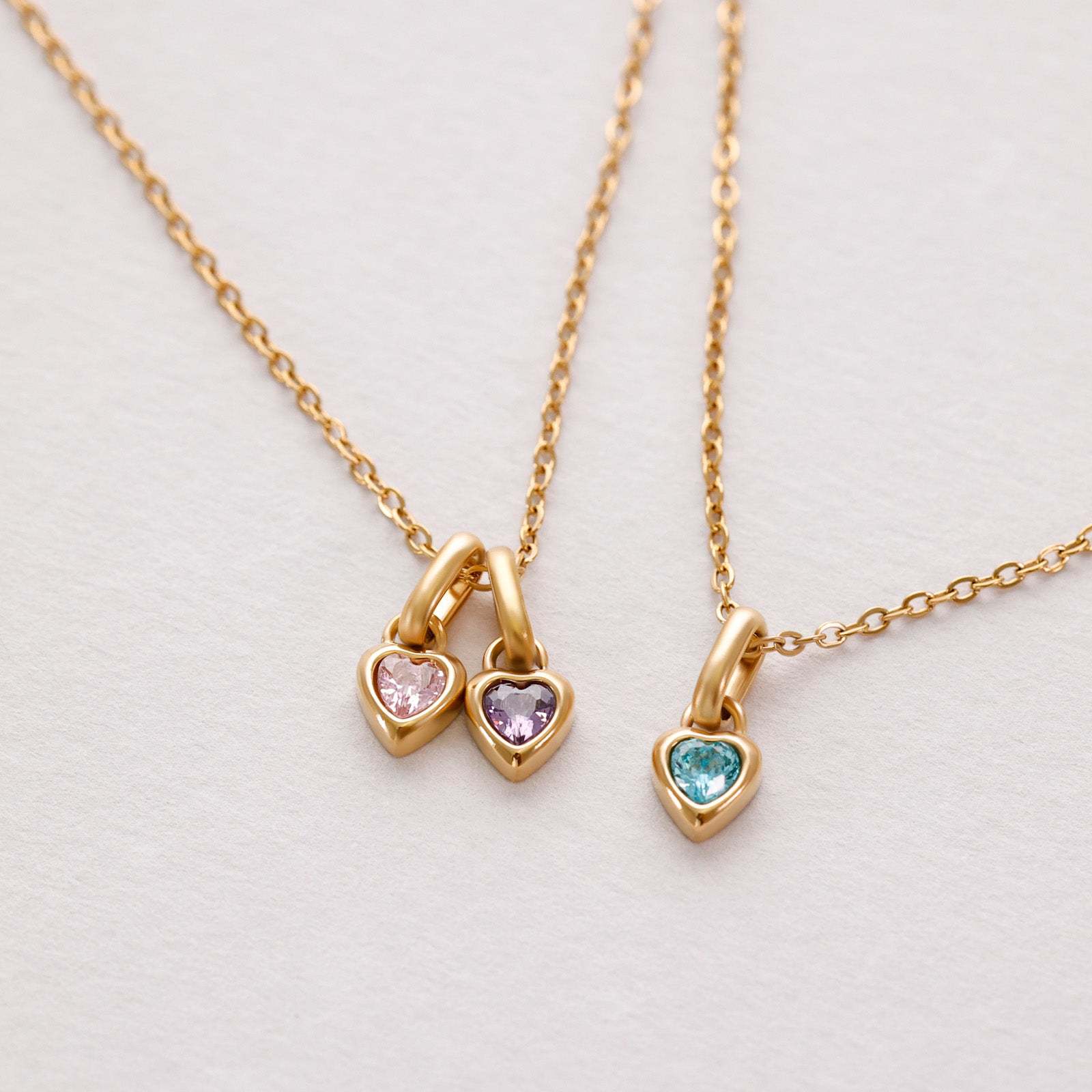 Birthstone Heart Charms