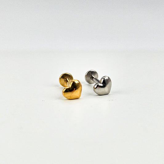 Heart | G23 Titanium Threadless Flat Back Stud