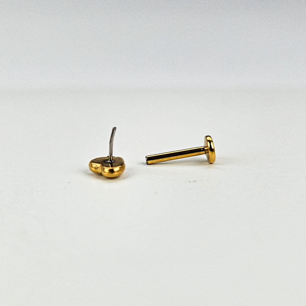 Heart | G23 Titanium Threadless Flat Back Stud 16G Gauge