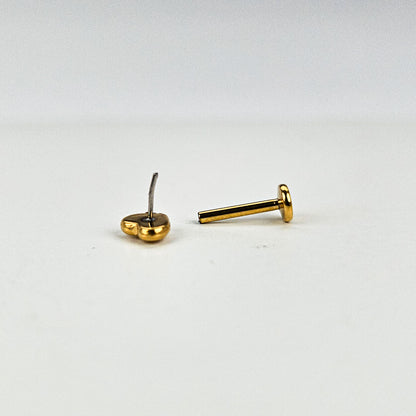 Heart | G23 Titanium Threadless Flat Back Stud