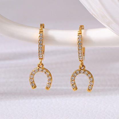 Horse Shoe Hoop Earrings