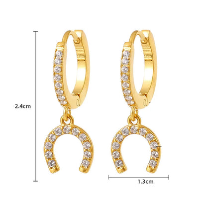 Horse Shoe Hoop Earrings