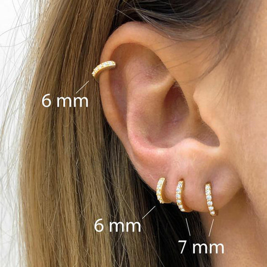 Itty Bitty CZ Sleepers in Sterling Silver