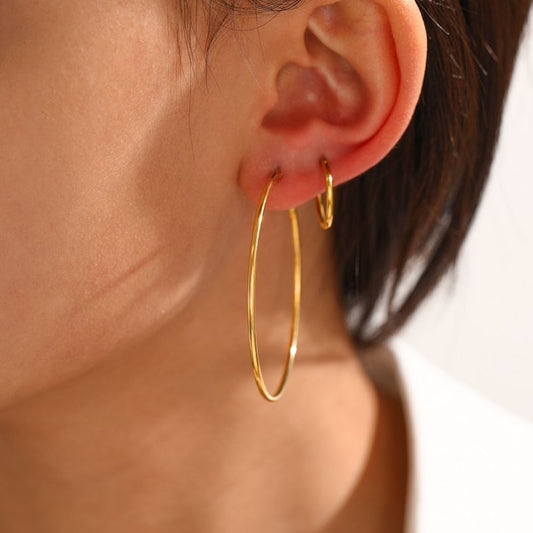 50mm Super Skinny Hoop Earrings