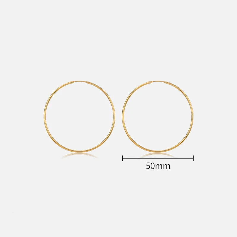 50mm Super Skinny Hoop Earrings