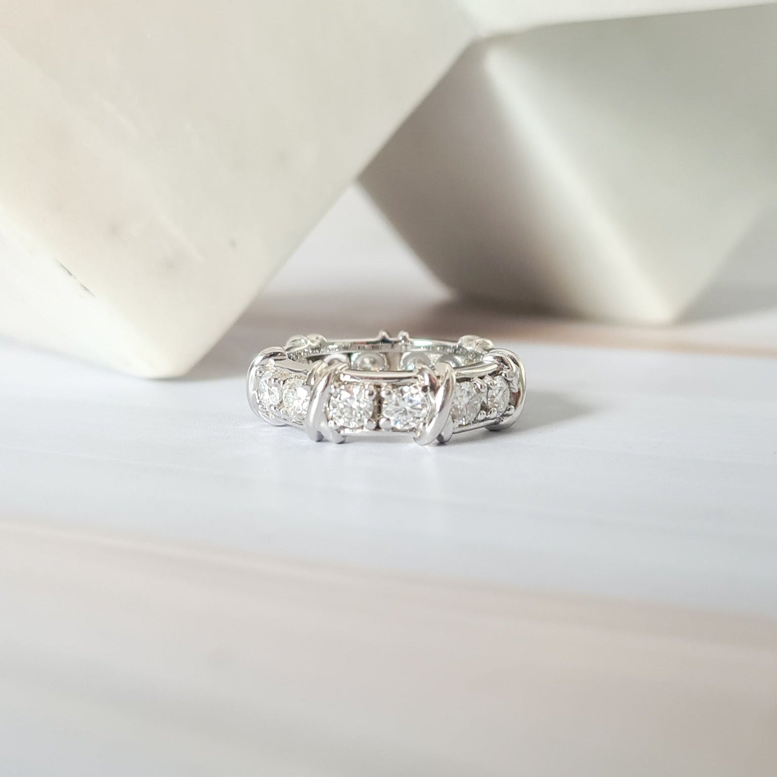 Adeline Moissanite Ring in Sterling Silver