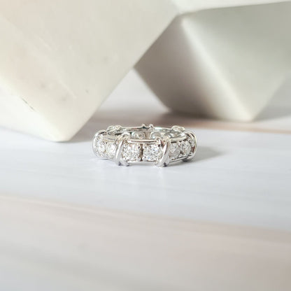 Adeline Moissanite Ring in Sterling Silver