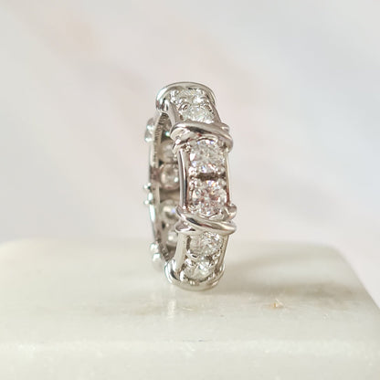 Adeline Moissanite Ring in Sterling Silver