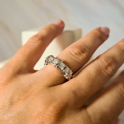 Adeline Moissanite Ring in Sterling Silver