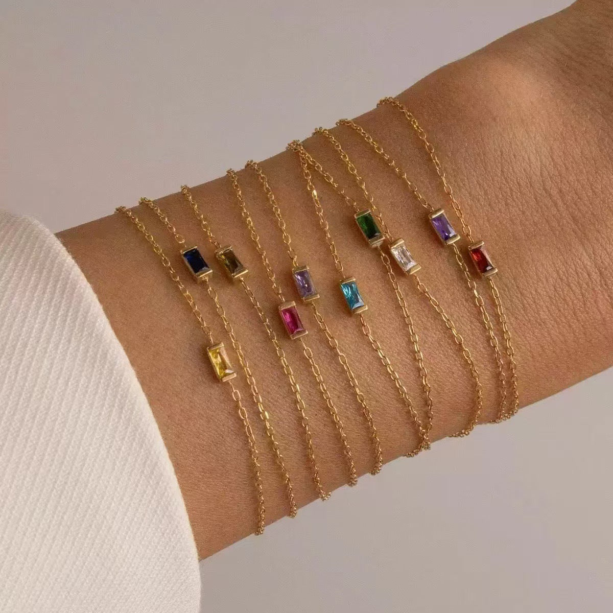 Birthstone Baguette Bracelet