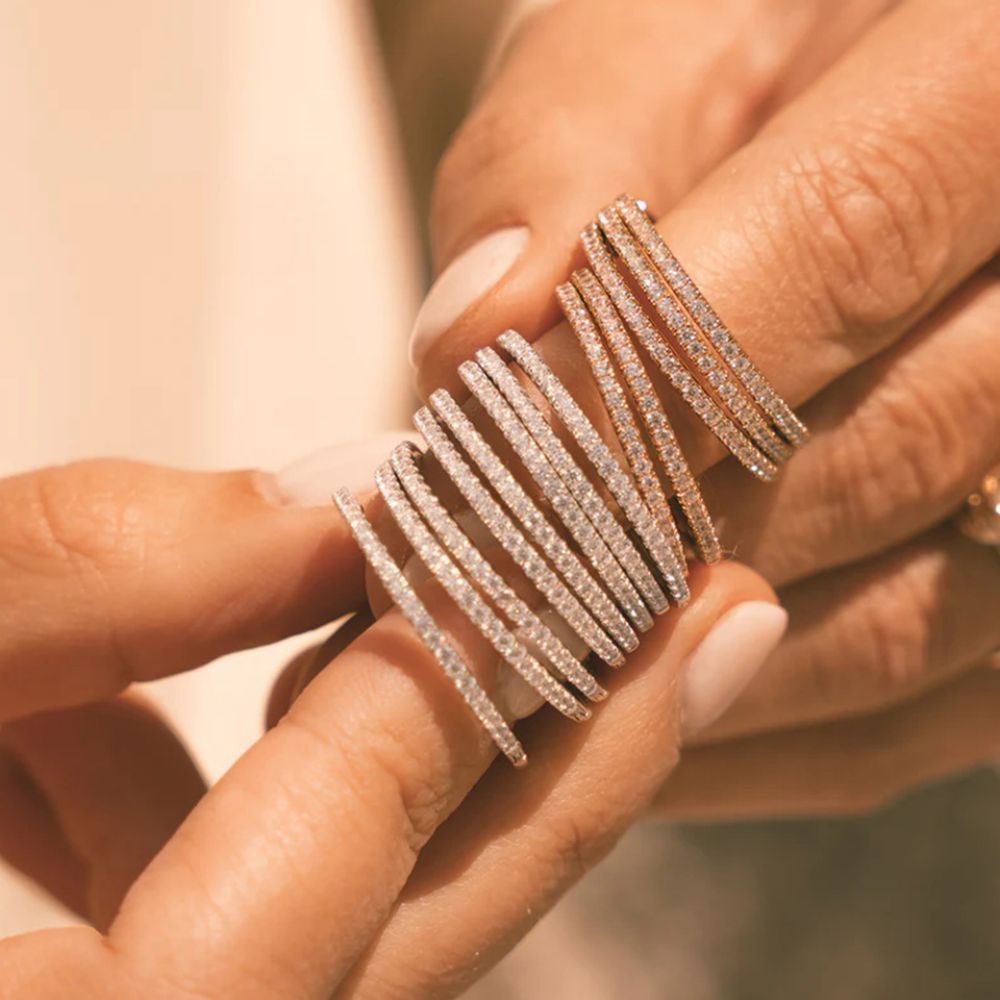 Silver Birthstone Eternity Ring