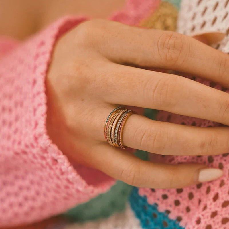 Gold Birthstone Eternity Ring