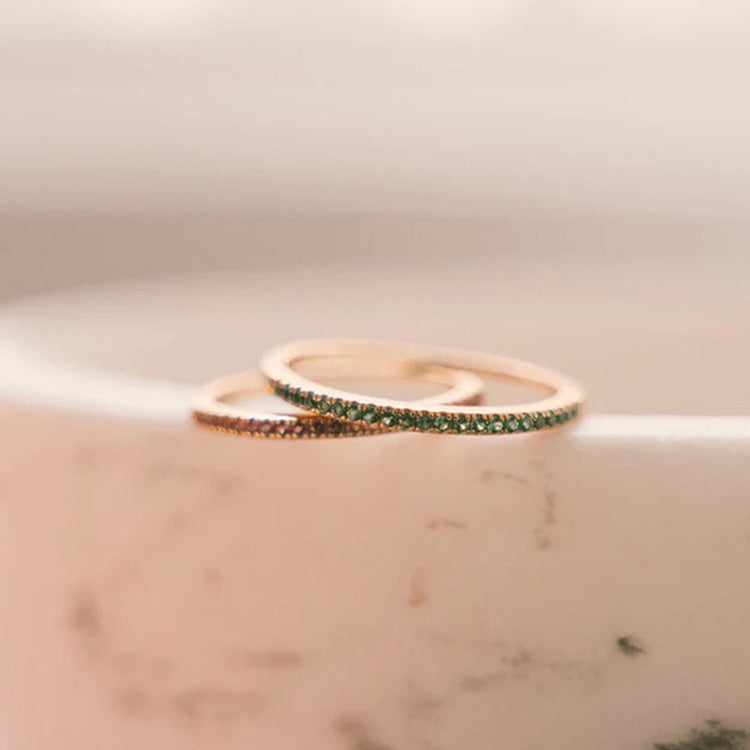 Rose Gold Birthstone Eternity Ring
