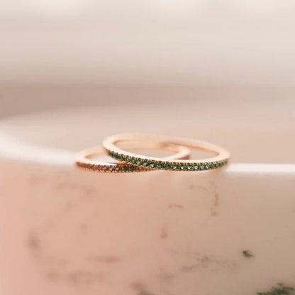 Rose Gold Birthstone Eternity Ring